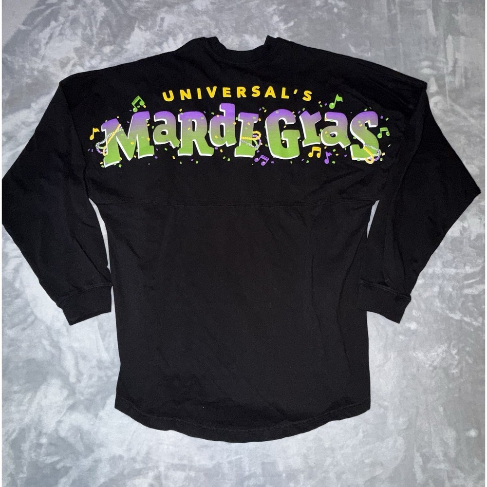 2024 Universal Studios Orlando Mardi Gras‎ Spirit Jersey M Medium Black L/S